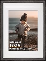 Vista 50 de KINLINK Marco de Fotos 11x14 Natural, Marco de Madera Maciza 11x14 con Plexiglás Acrílico para Fotos 5x7/8x10 Con Paspartú, Exhibición de Mesa