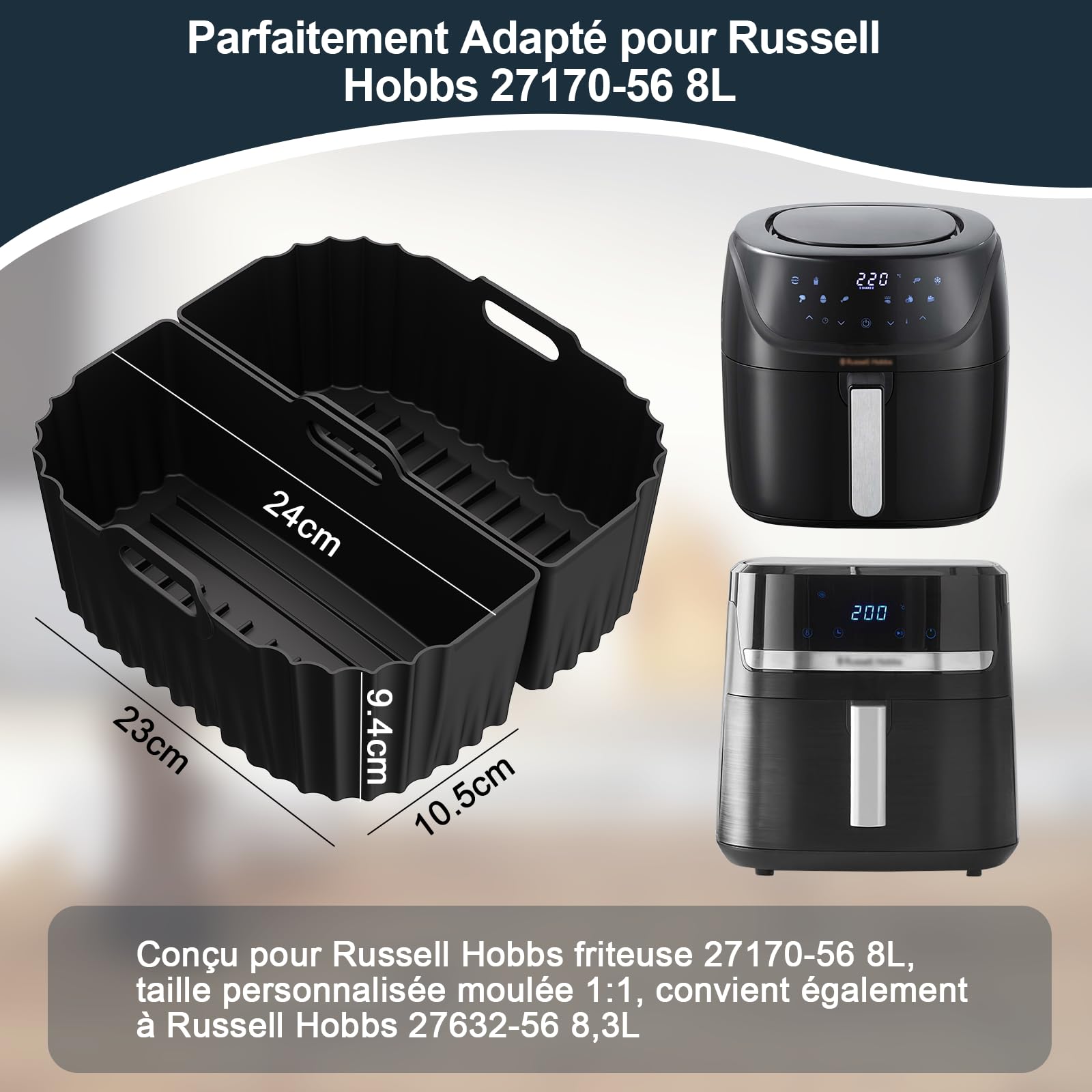 Accessoires Air Fryer pour Russell Hobbs XXL 8L/8,3L, 21 Pièces