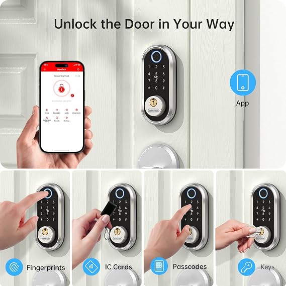 Smart Lock Silver and Oil Rubbed Bronze