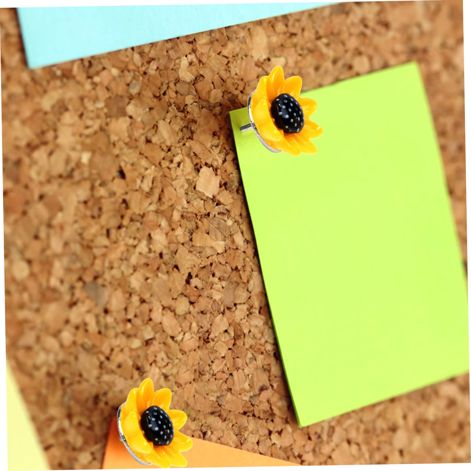 50 Stück Sonnenblumen-Reißzwecken Mit Notizzetteln – Bunte Pinnwand-Deko Für Büro & Zuhause