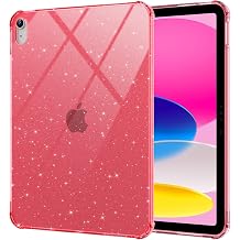 BLOSOMEET Compatible with iPad A16 11th Generation 11 Inch 2025 Case, iPad Case 10th Generation 10.9 Inch, Girls Cute Pink Glitter Cases with Soft TPU & Transparent PC & Shockproof Protective for Kids