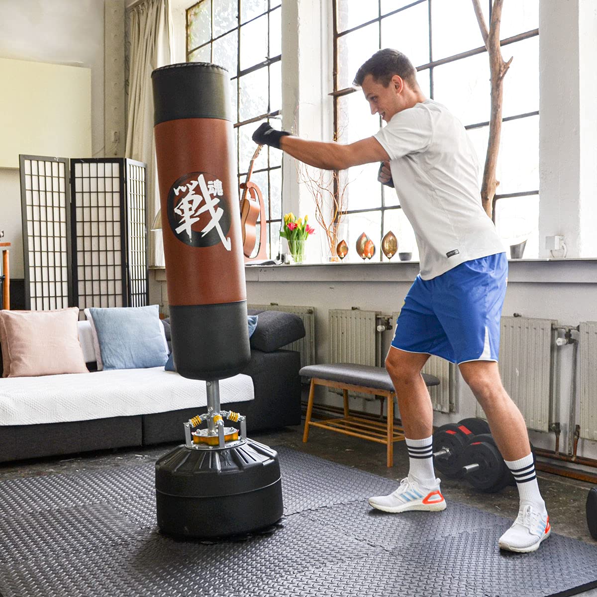 EYEPOWER Tapis Fitness 63x63x2 cm Dalles EVA 2 cm Épaisseur Tapis Sol Puzzle Home Gym Protection Sol Salle de Sport