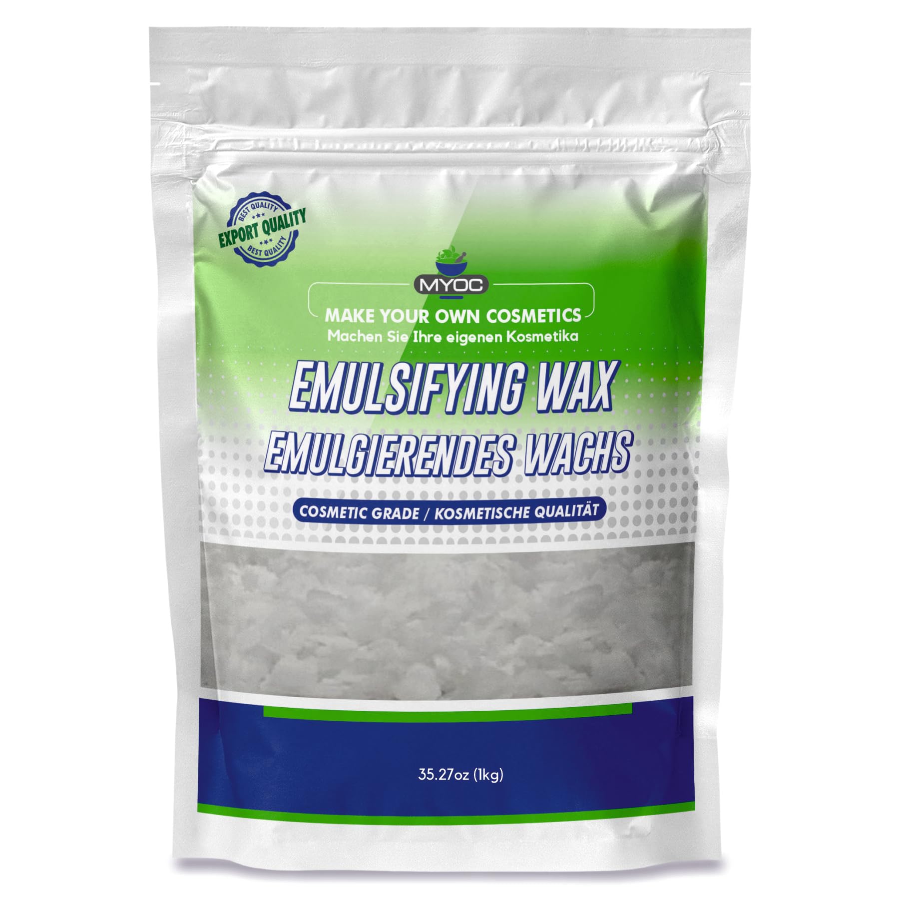 Emulsifying Wax – Cosmetic Grade | For Creams, Lotions, Hair Conditioners, DIY Formulations - 1Kg/35.27 Oz