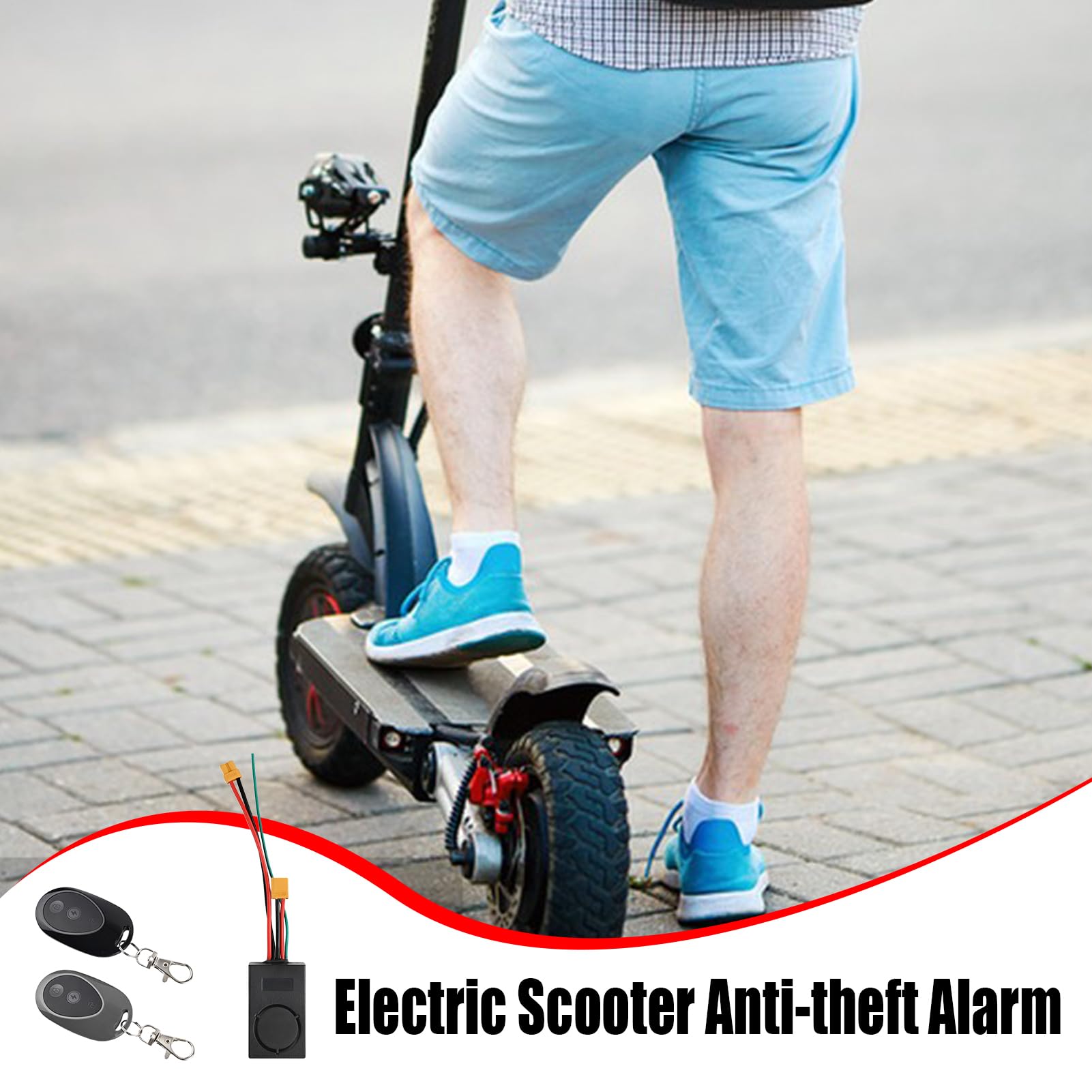 Rolleralarm mit Fernbedienung | Einbruchalarm für Roller | Alarmanlage mit hoher Lautstärke | Einbruchalarm mit Bewegungsmelder