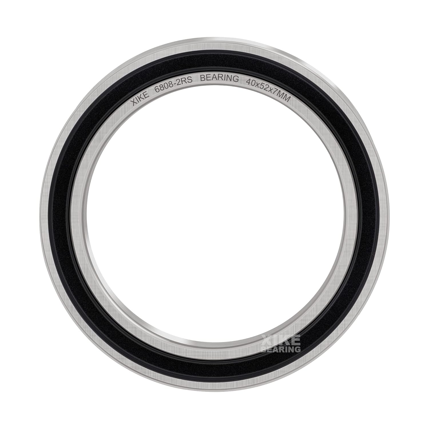 XIKE 10 Pcs 6808-2RS Bearings 40x52x7mm, Double Rubber Seals and Pre-Lubricated, Deep Groove Ball Bearing.