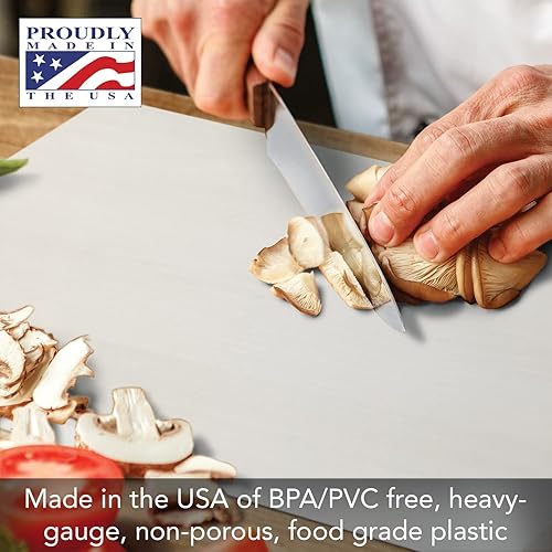 Miniatura 4 de Cut N' Funnel - Alfombrilla de plástico flexible de calibre pesado para tabla de cortar, 1 paquete de 18 x 12 pulgadas, fabricado en los Estados