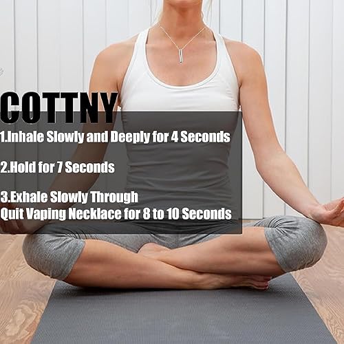Miniatura 4 de Collar Breathlace para dejar de fumar, collar de armonía calmada antitabaco, collar de respiración para ansiedad, collar de respiración consciente
