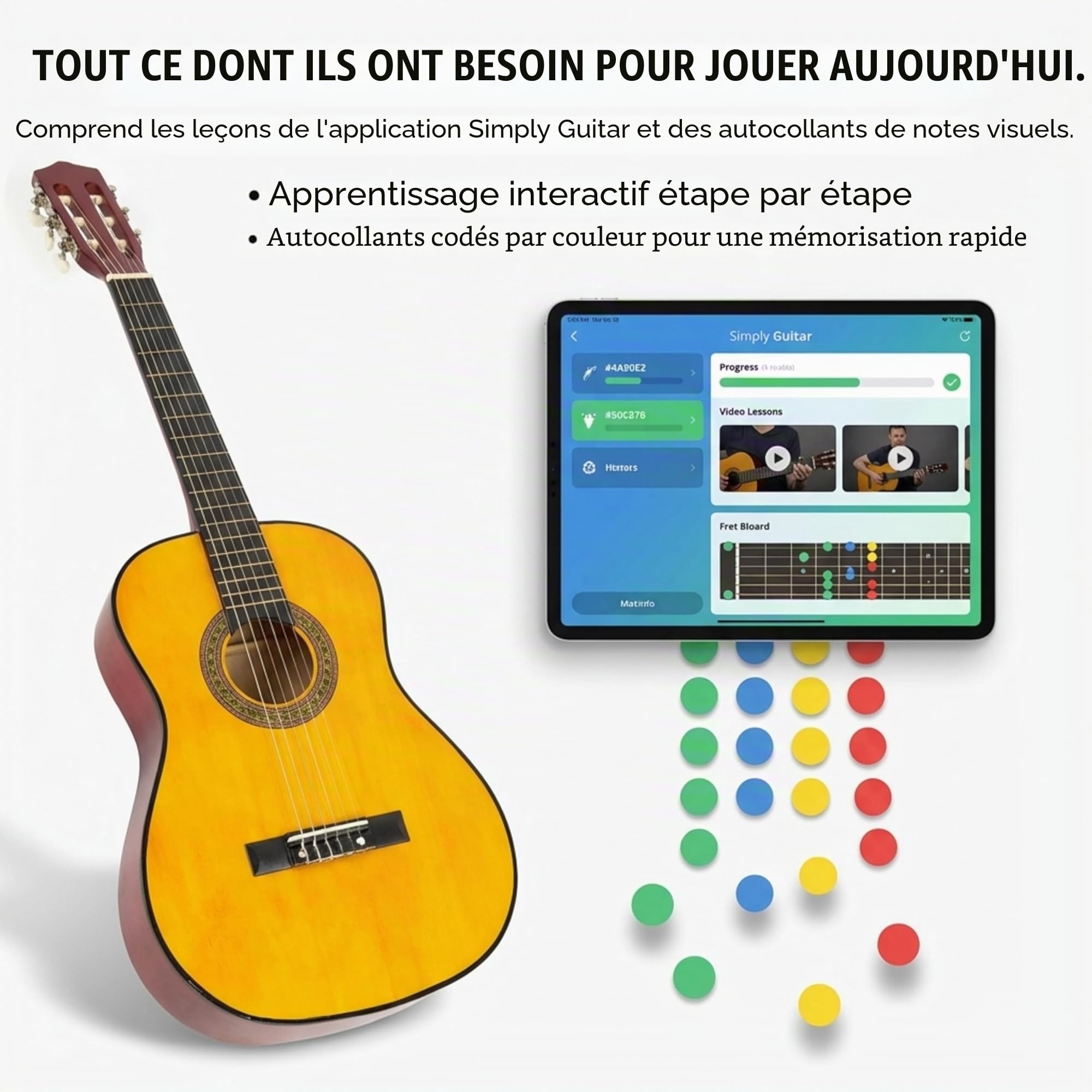 Guitare acoustique classique junior Music Alley pour enfants