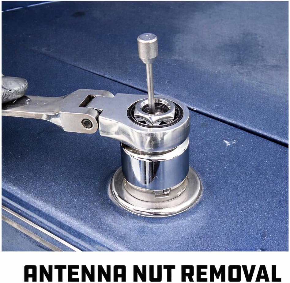 Powerbuilt Radio and Antenna Remove and Install Tool Set, Car Stereo System Remover Keys, 19 Piece, Wrench, Hex Keys, Storage Case - 648997