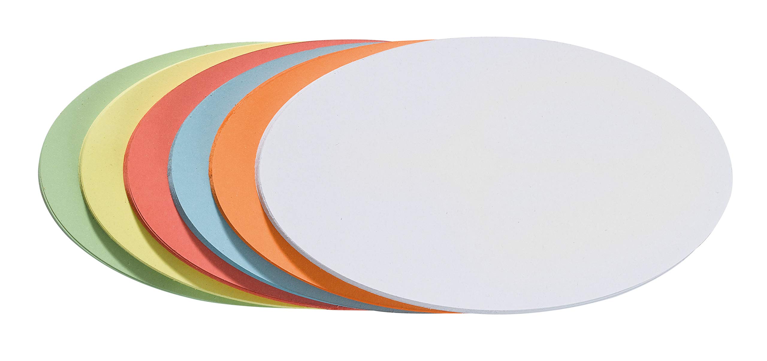 Franken UMZ 1119 04 Prompt Cards Oval 11 x 19 cm 130 GSM Pack of 500 Yellow 250 Stück Assorted Colours