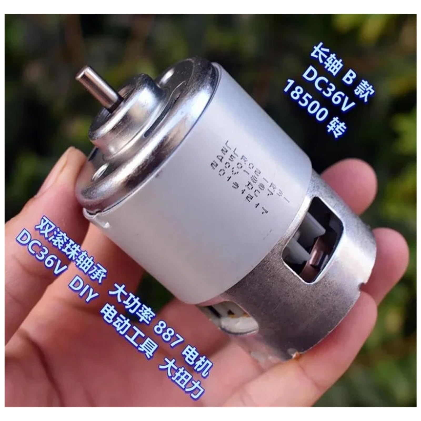 Moteur RS-887 de 48mm, 36V-40V DC, 18500 tr/min, haute vitesse, Double roulement à billes