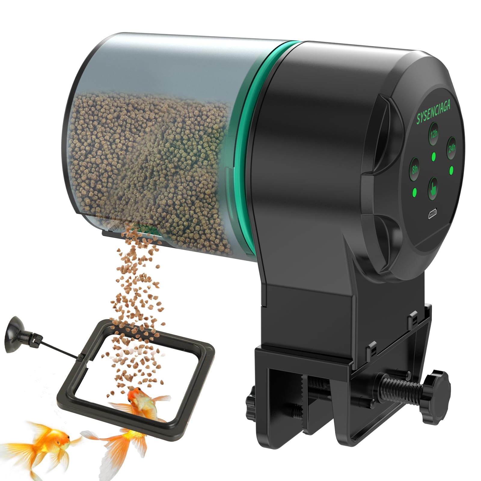 Brand Name: Automatic Fish Feeder with Timer and 360° Rotation