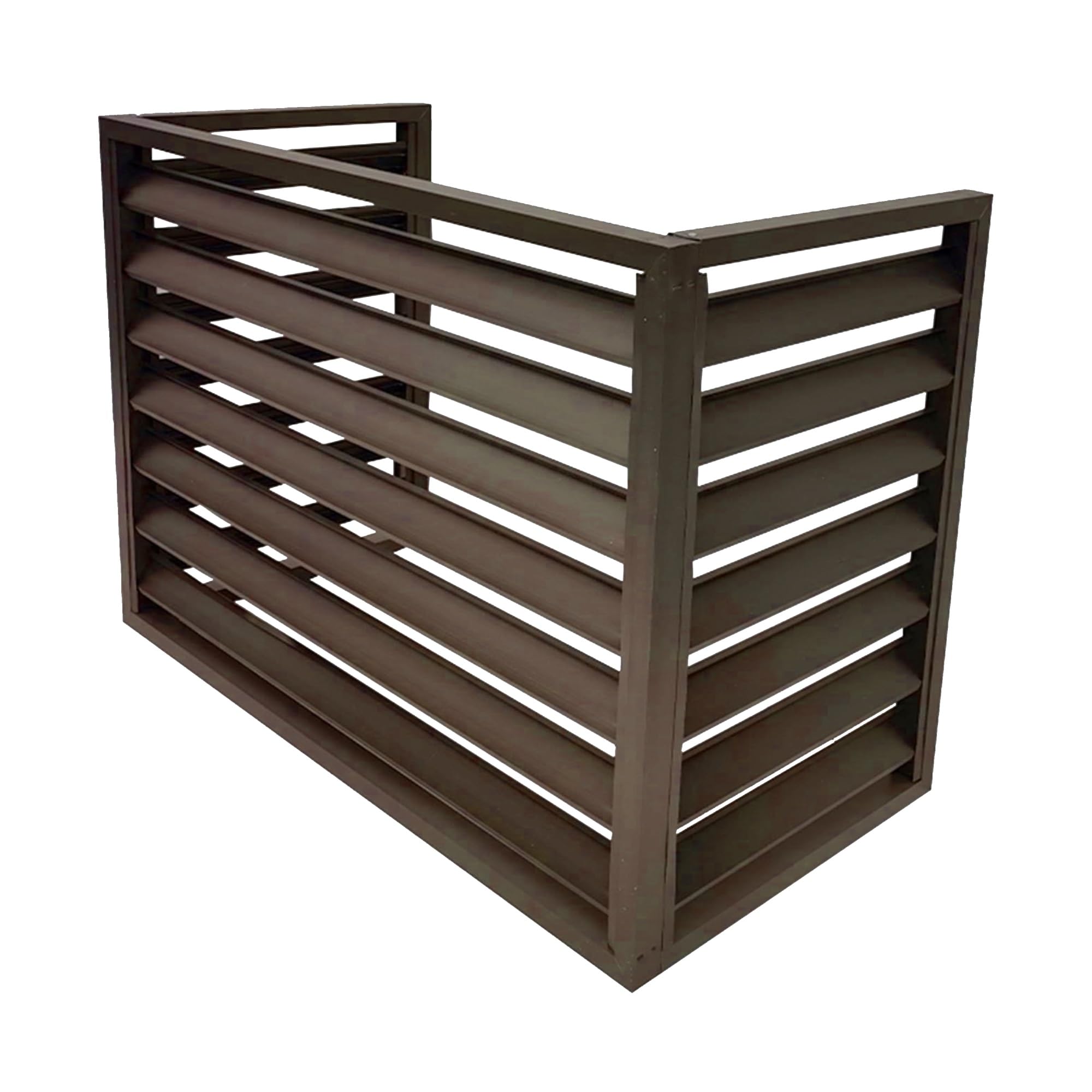 Cache-climatiseur alu blanc avec toit 100x50x70 cm pour jardin