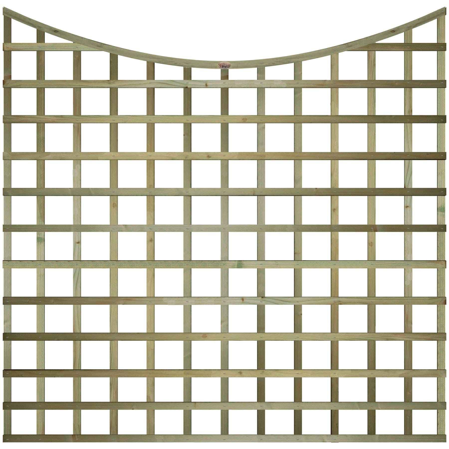 Standard Concave Top, 6ft x 6ft Wooden Fence Panel Trellis โ image 1