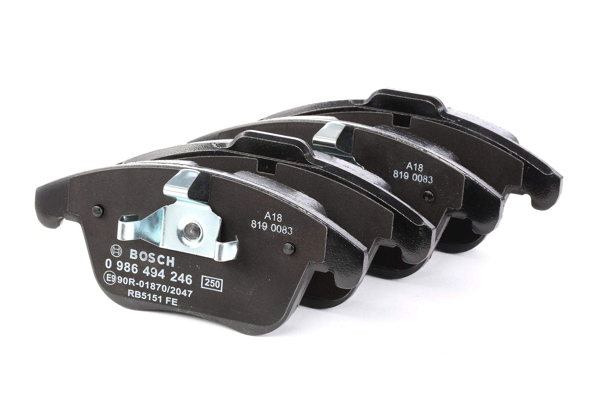 Bosch Bosch BP1118 - Brake Pads Car Front Axle - Bosch Quality - Reduced Noise and Dust - ECE-R90 Certified - Copper-Free - 1 Set of 4