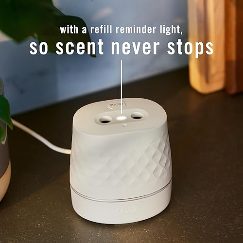 Miniatura 10 de Febreze Difusor de aceite con dispositivo de aroma continuo de color blanco, compatible con recambios de ambientador Febreze para regalar en días