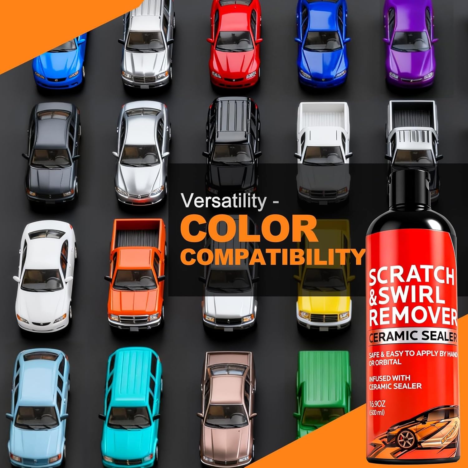 500ml Car Scratch Remover for Vehicles: Automotive Swirls Rrepair Eraser Restorer & Polishing with Buffer Pad - Scratch Eraser Kit for Light Scratches Oxidation & Water Spots (16.9 fl oz) - Image 7