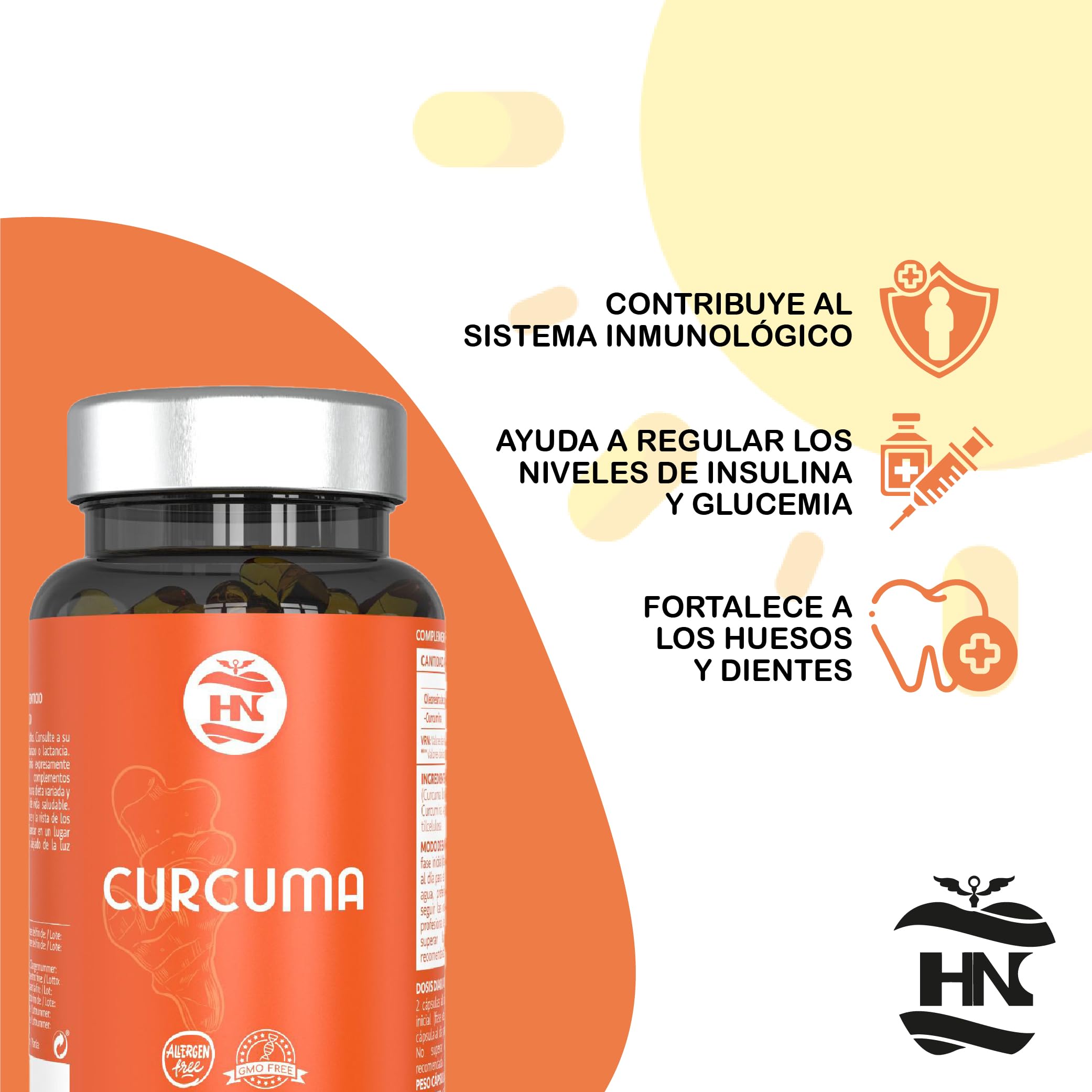 Curcuma en Capsulas líquida de 575 mg. 90 Cápsulas de Curcumina Micelada de Absorción Inmediata, Capsulas de Curcuma Liposomada, sin Pimienta Negra y Jenjibre