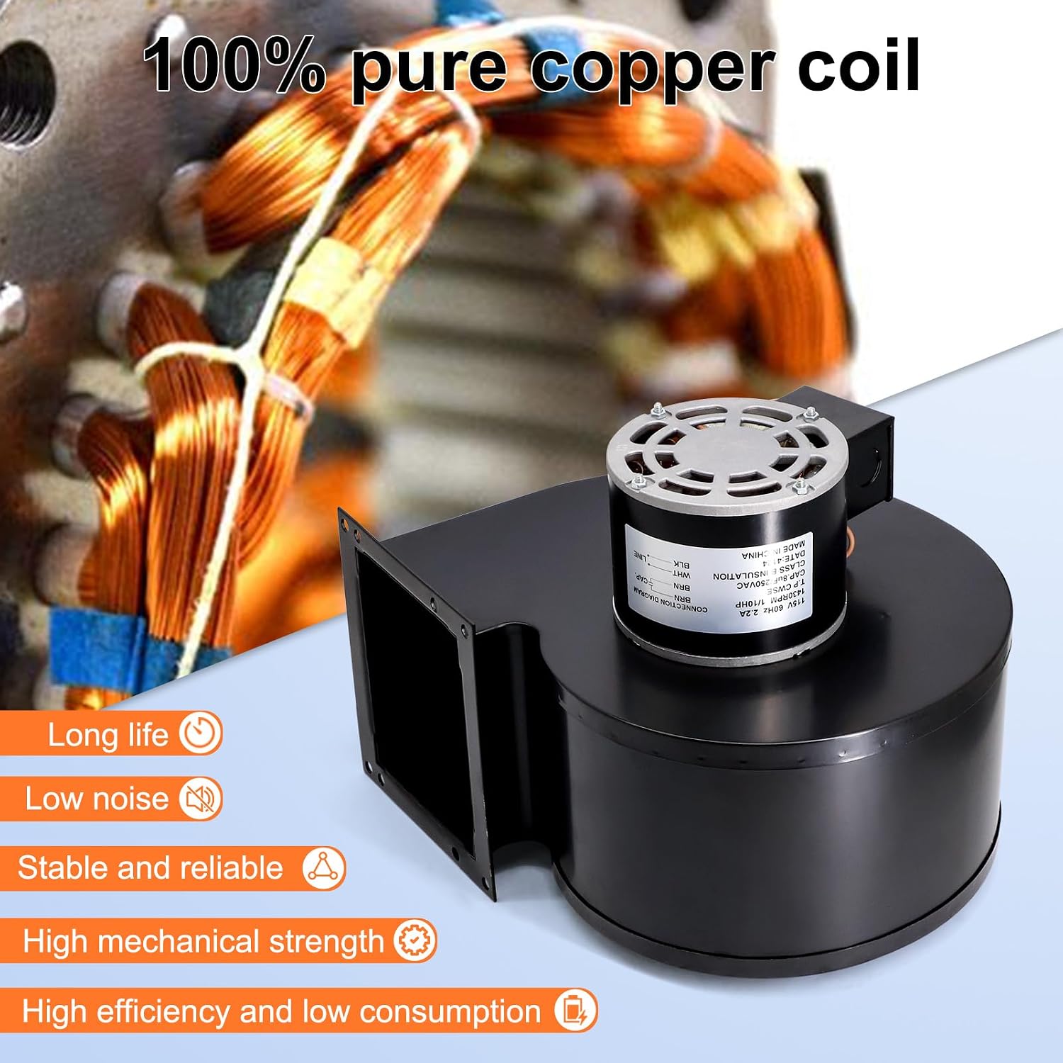 Criditpid Furnace Blower Fan Replacement for Dayton 1TDT2, 1TDT2A, 4C667, 4YJ32, 4C445 Blower.