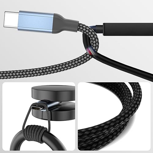 Miniatura 5 de 1 pie de cable USB C a USB C, paquete de 2 cables trenzados USB-C a USB-C de 1 pie, cable de carga rápida de 60W, tipo C a tipo C, cable de cargador