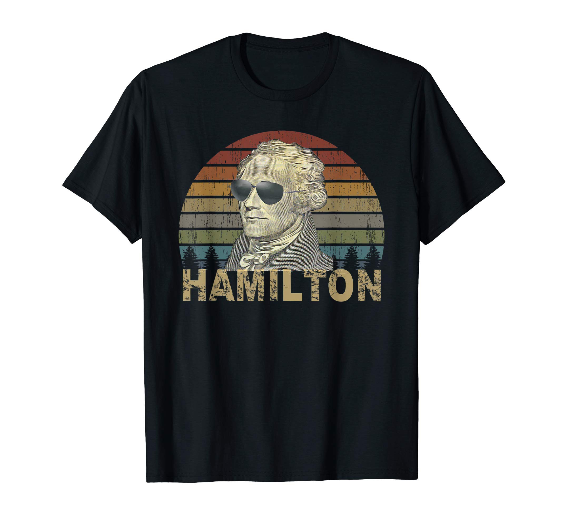 Retro Style Hamilton Shirt Wearing Sunglasses T-Shirt