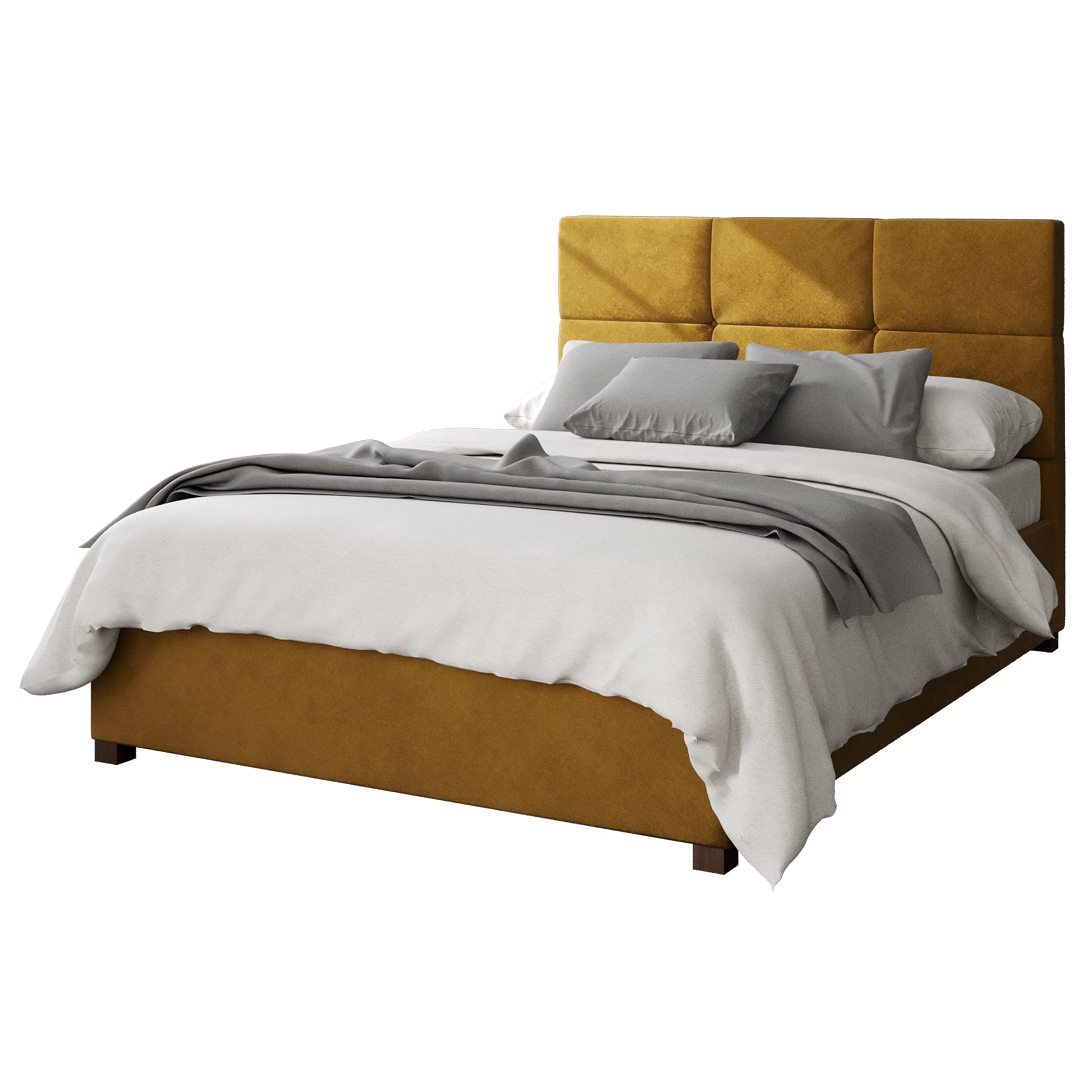 EasyMount Wall Mounted Upholstered Panels, Modular diy Headboard in Kimiyo Linen Fabric, Bordeaux (Pack of 2) - Aspire