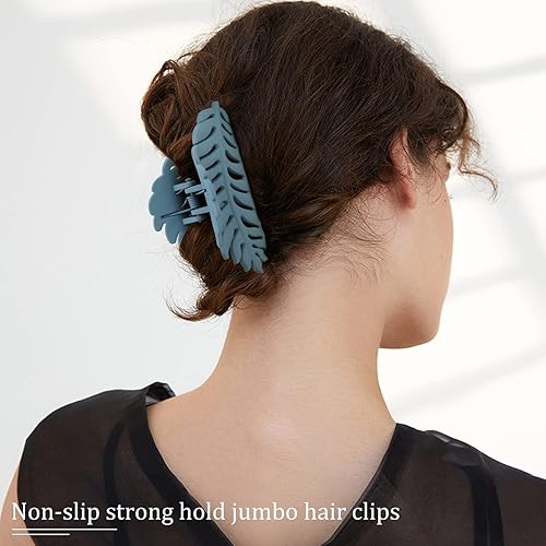 Miniatura 5 de AMCAMI Paquete de 8 pinzas para el cabello de 37 pulgadas antideslizantes grandes fuertes para cabello grueso pinzas de mandíbula de moda pinzas de