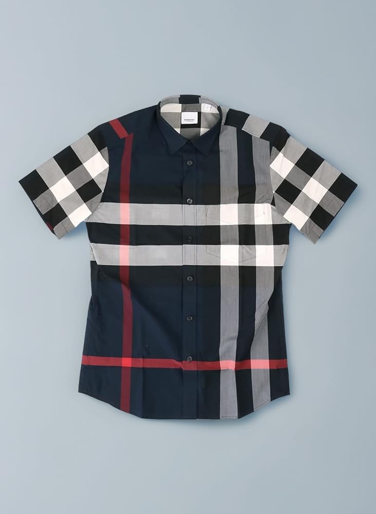 BURBERRY チェック柄 半袖シャツ 44 BURBERRY 半袖チェックシャツ 44 - メルカリ