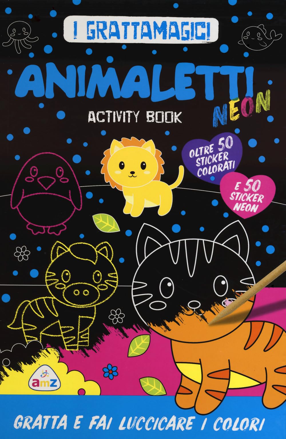 Animaletti Neon. I Grattamagici. Ediz. A Colori. Ediz. A Spirale. Con Stilo - 4