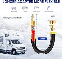Vista 3 de RV Winterizing kit & Sprinkler Blowout Adapter with shut off valve Air compressor Quick-Connect plug garden hose Water Blow Out Fitting for