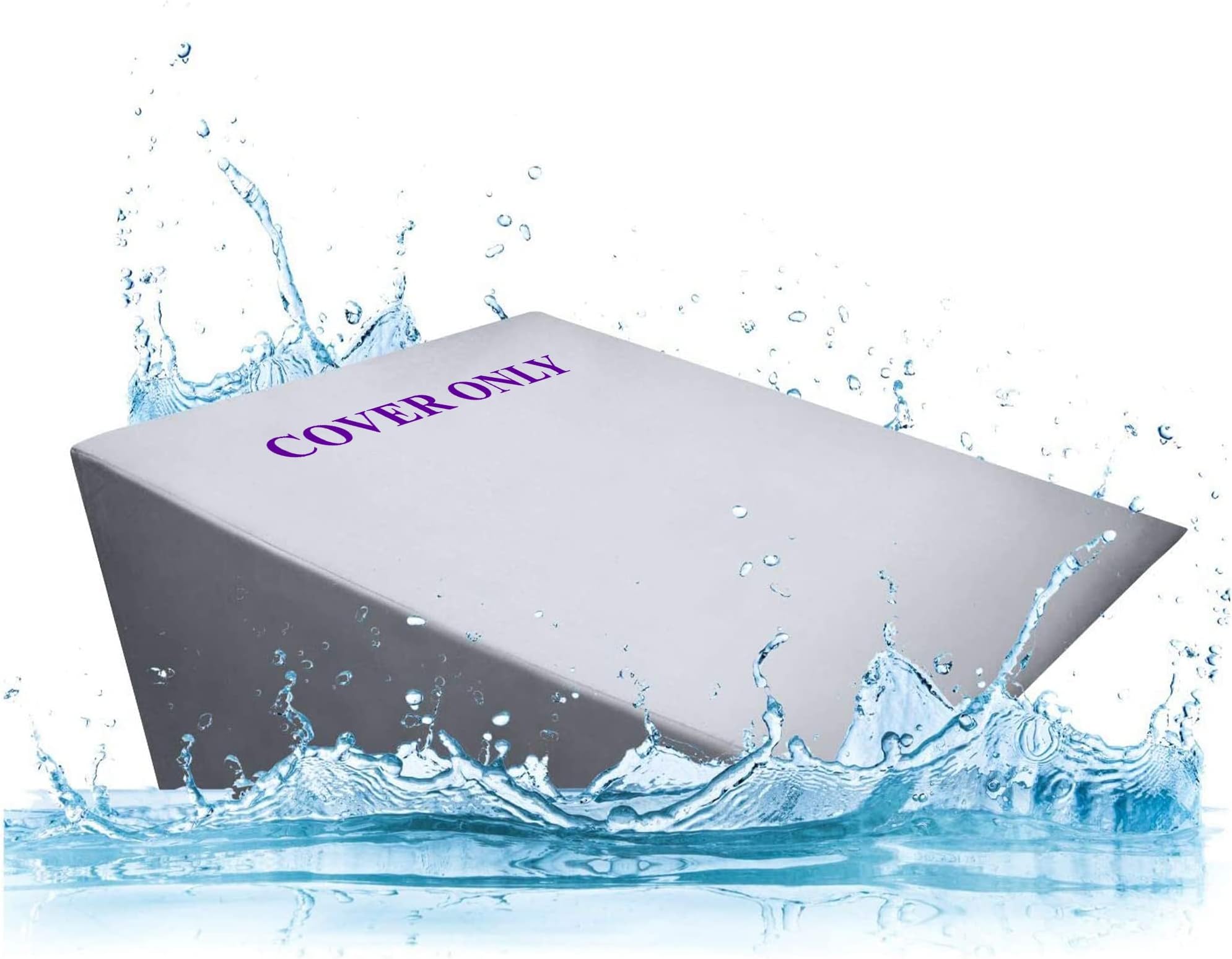 Sleep JockeyWaterproof Bed Wedge Pillow Cover - 25x24x12 - Ultrasoft Wedge Pillow Case Cover with Zipper - Fits Most Full Size Sleep Wedges - Easy Care and Long Lasting