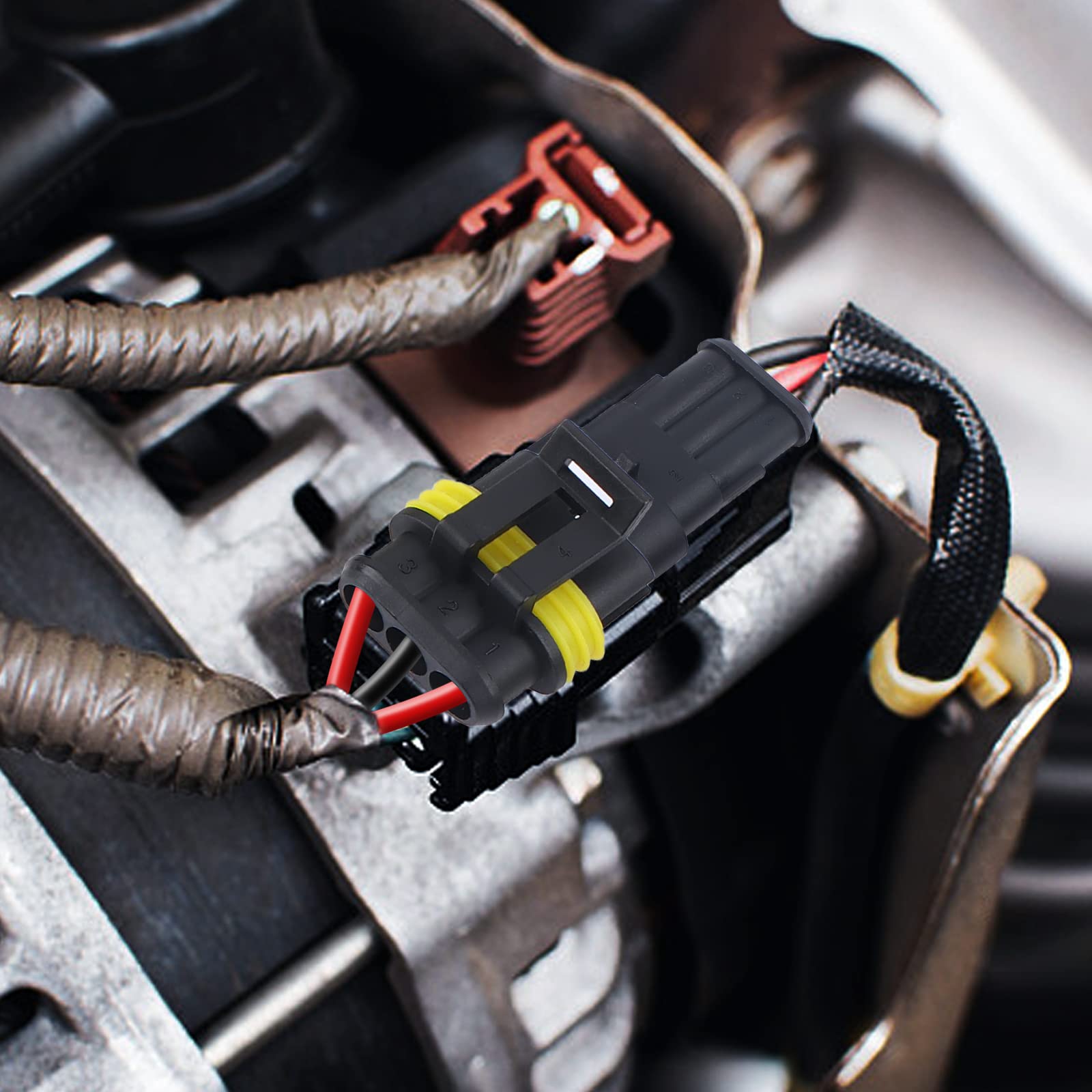 708 Pezzi Kit Connettore Elettrico Impermeabile, Connettori Elettrici Impermeabili, con Pinza Crimpatrice, Connettore per Terminali Elettrici Plug per Auto, Camion and Moto, 1/2/3/4/5/6 Pin