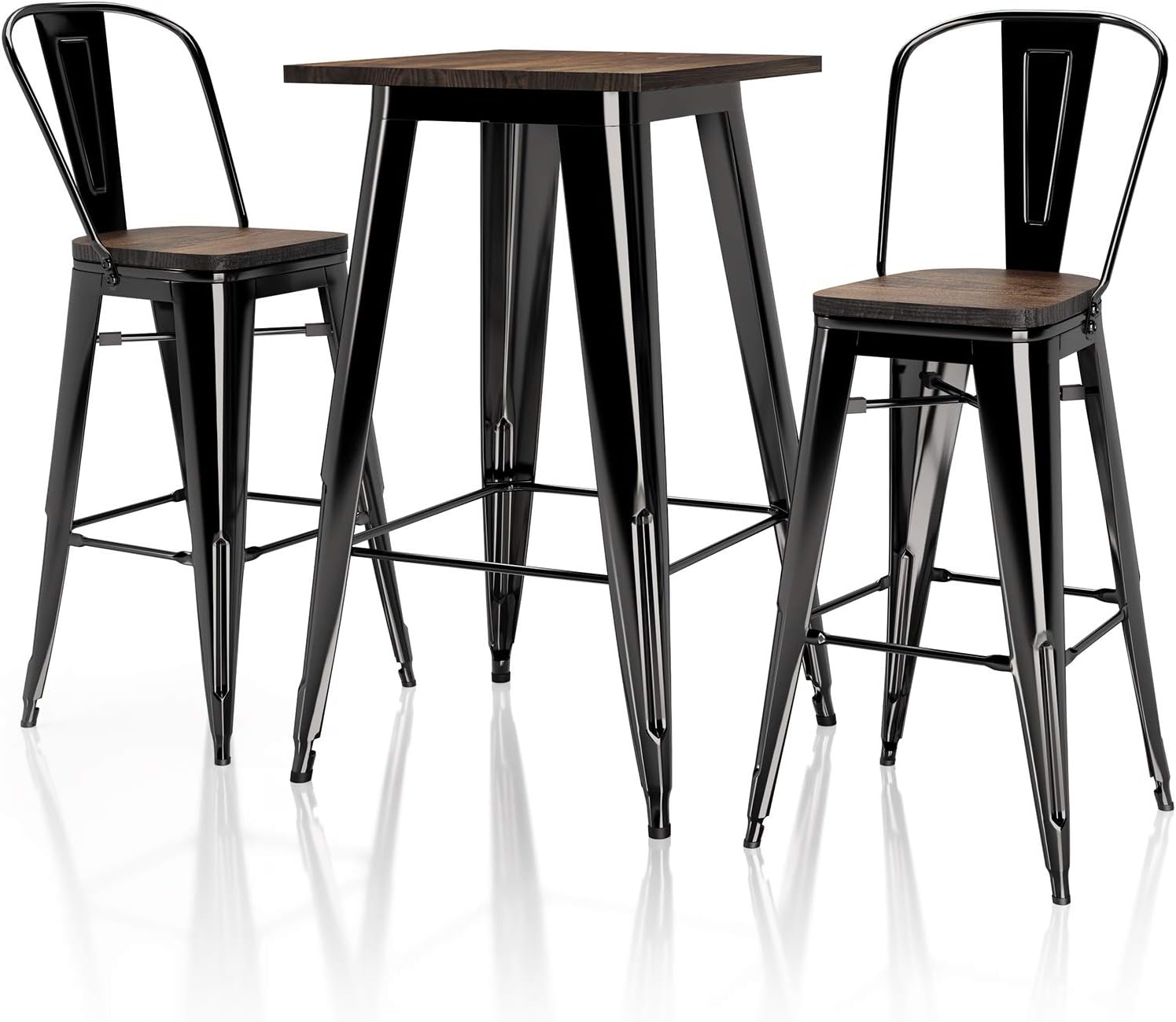 Buy Vipek 2pcs 30 Inches Height Metal Bar Chairs 1 Pc 413 High Bar Table Set With Solid Elm Wooden Top High Back Bar Stool For Indoor Kitchen Restaurant Dining Table Outdoor Buy Vipek 2pcs 30 Inches Height Metal Bar Chairs 1 Pc 413 High Bar Table Set With Solid Elm Wooden Top High Back Bar Stool For Indoor Kitchen Restaurant Dining Table Outdoor