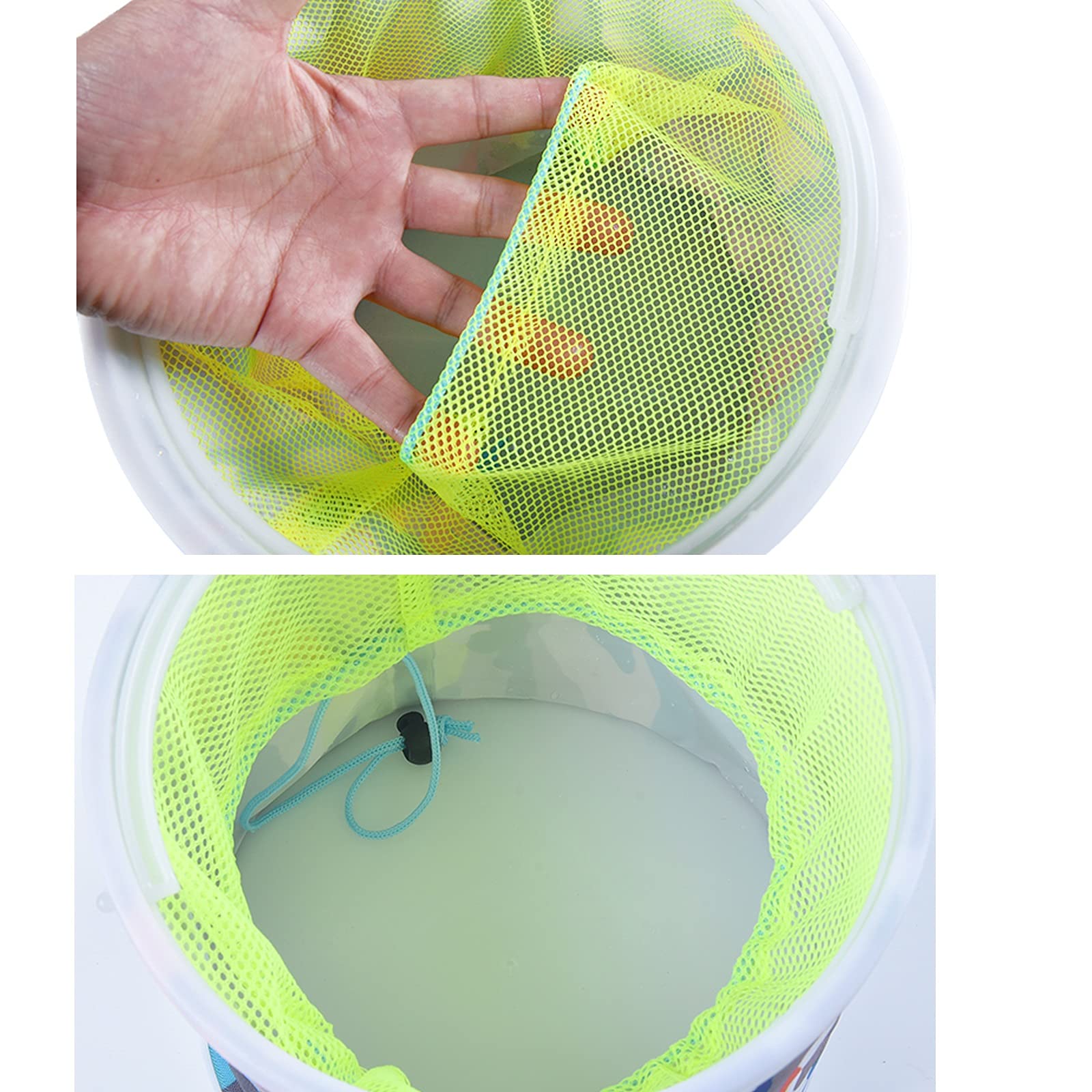 Secchio da pesca Secchio da pesca Secchio pieghevole per pesci Secchio portatile per pesci vivi con corda Secchio da pesca multifunzione Forniture per attrezzi da pesca Secchio per pesci (Dimensioni