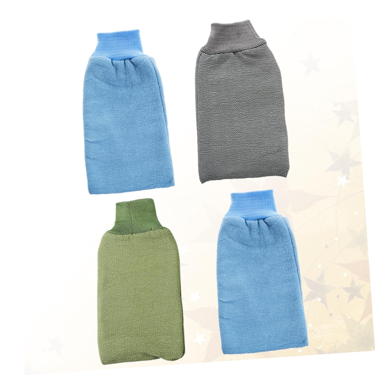 FRCOLOR 4Pcs Shower Cleaning Gloves Exfoliating Bath Towels for Home Use Random Color Comfortable Wrist Closure for Deep Cleansing and Relaxing