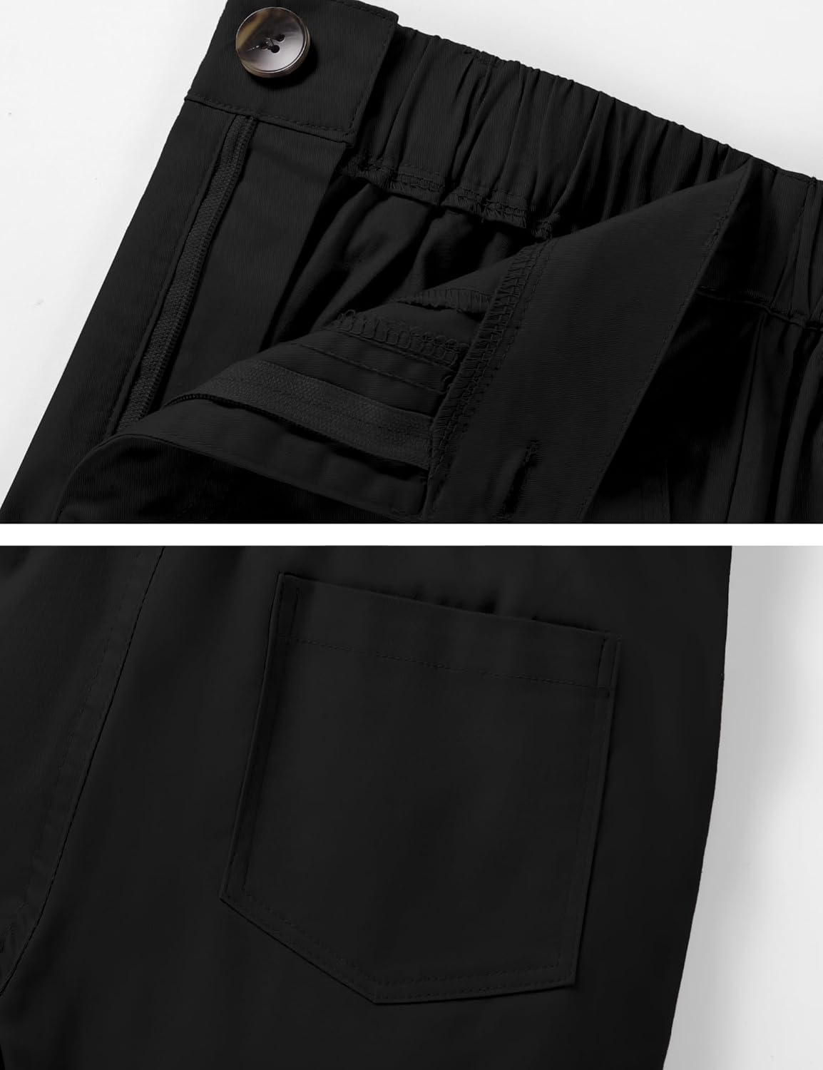 KEREDA Boys Uniform Shorts Elastic Waist Kids Golf Dress Preppy School Shorts with Pockets - Image 5