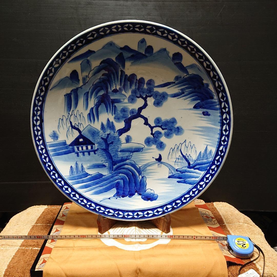 明治飾り皿 特大 2枚 明治飾り皿 特大 2枚 明治飾り皿 特大