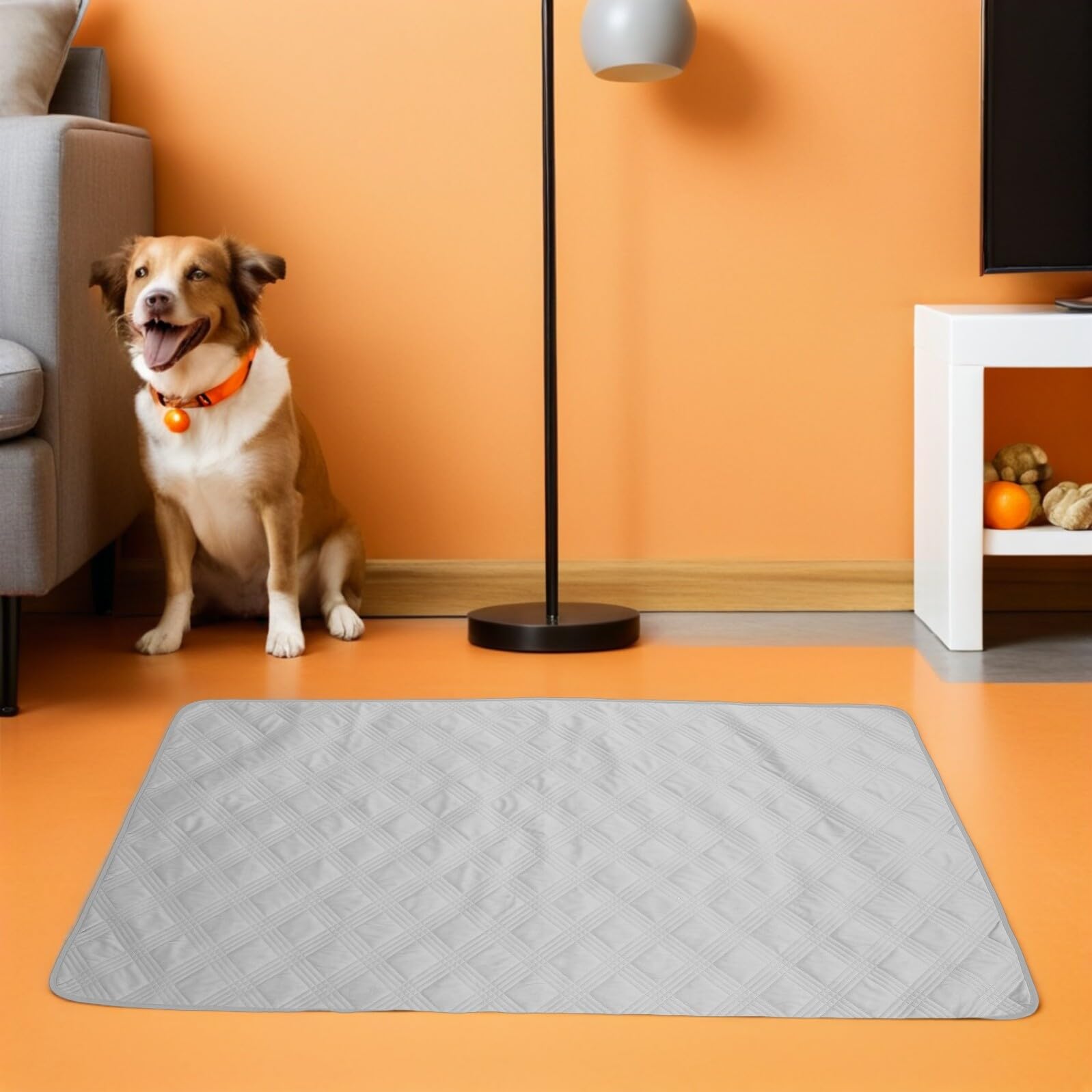 Couverture Imperméable pour Chien 90X160 CM Protège-Canapé et Lit Antidérapante Tissu Résistant à L'Humidité Couverture Réversible Gris Clair pour Canapé Voiture et Animaux
