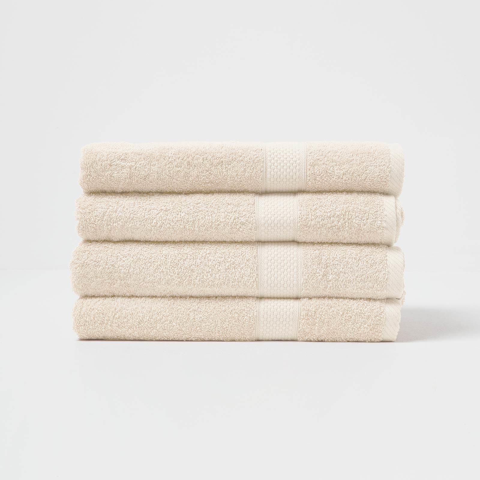HOMESCAPES Light Blue Turkish Cotton Set of 4 Face Cloths Flannel Super Soft Thick & Absorbent 500 GSM Towel Heavy Weight for everyday Luxury — view 277