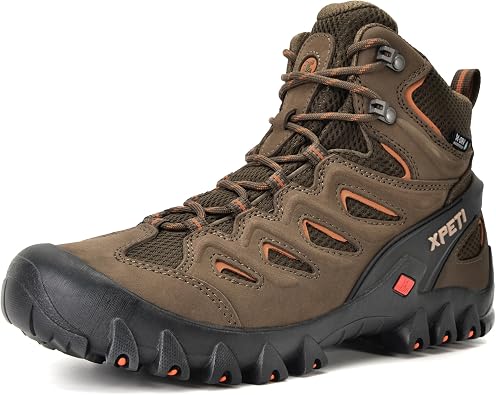 XPETI Mens Pathfinder Mid Waterproof Hiking Boots