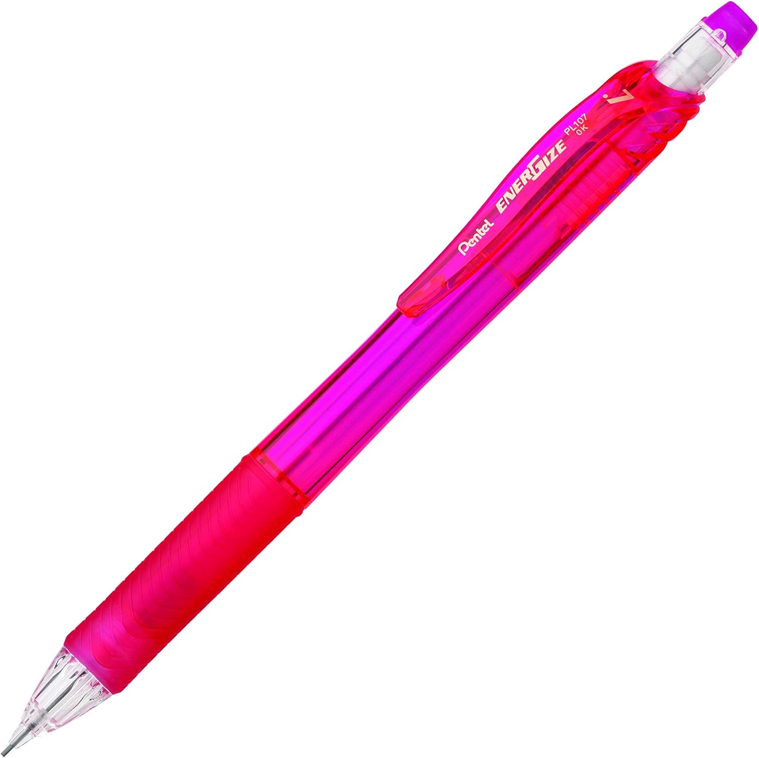 Pentel EnerGize-x Mechanical Pencil (0.7mm) Pink Barrel, Box of 12 (PL107P)