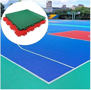 CXKJP Modular Interlocking Floor Tiles, Weatherproof Plastic Sports Floor with Drain Holes, Multifunctional Interlock Floor Mats, 30.5X30.5CM