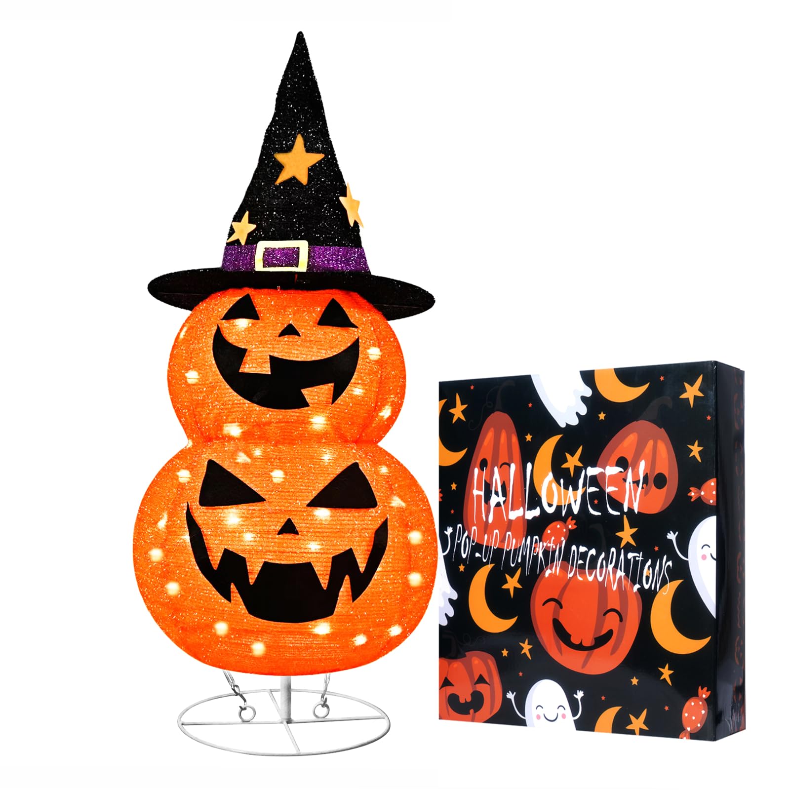 Buy Yumhum 2.6FT Prelit Pop Up Halloween Pumpkin Decorations, Plug in