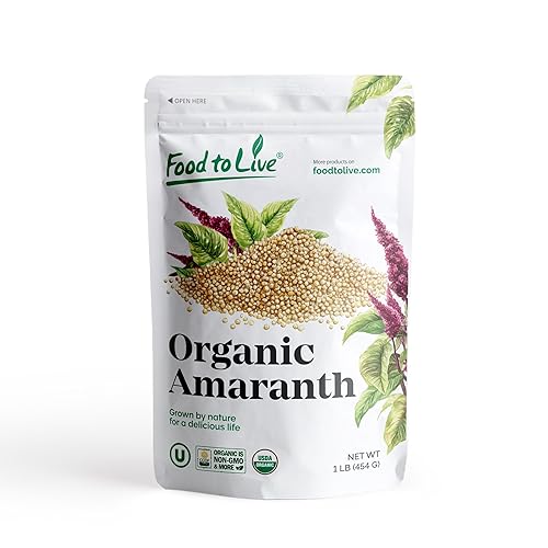 Vista 13 de Food to Live Grano de amaranto orgánico, 25 libras, sin OMG, 100% grano entero, kosher, vegano, semillas a granel