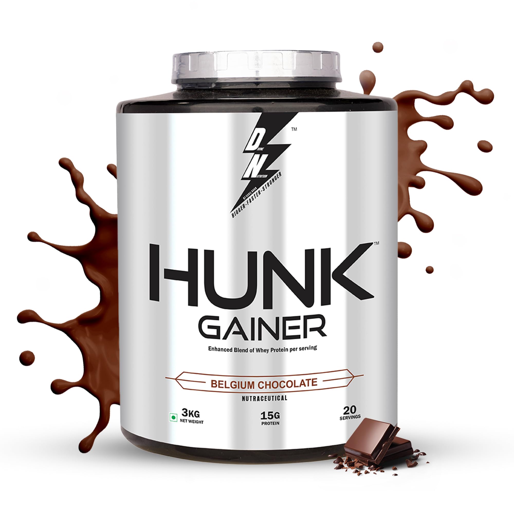 DIVINE NUTRITION LIMITED EDITION BY SAHIL KHAN Hunk Gainer Belgium Chocolate 3Kg With 115G Carbs,15G High Protein,3G Creatine With 20 Servings By Sahil Khan (B0CQWMY6P9) Amazon Price History, Amazon Price Tracker