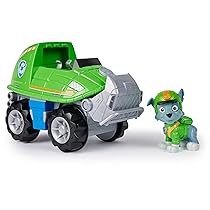 PAW Patrol Jungle Pups, Veicolo Tartaruga di Rocky, veicolo giocattolo con personaggio Rocky da collezione, giocattoli per bambini e bambine dai 3 anni in su