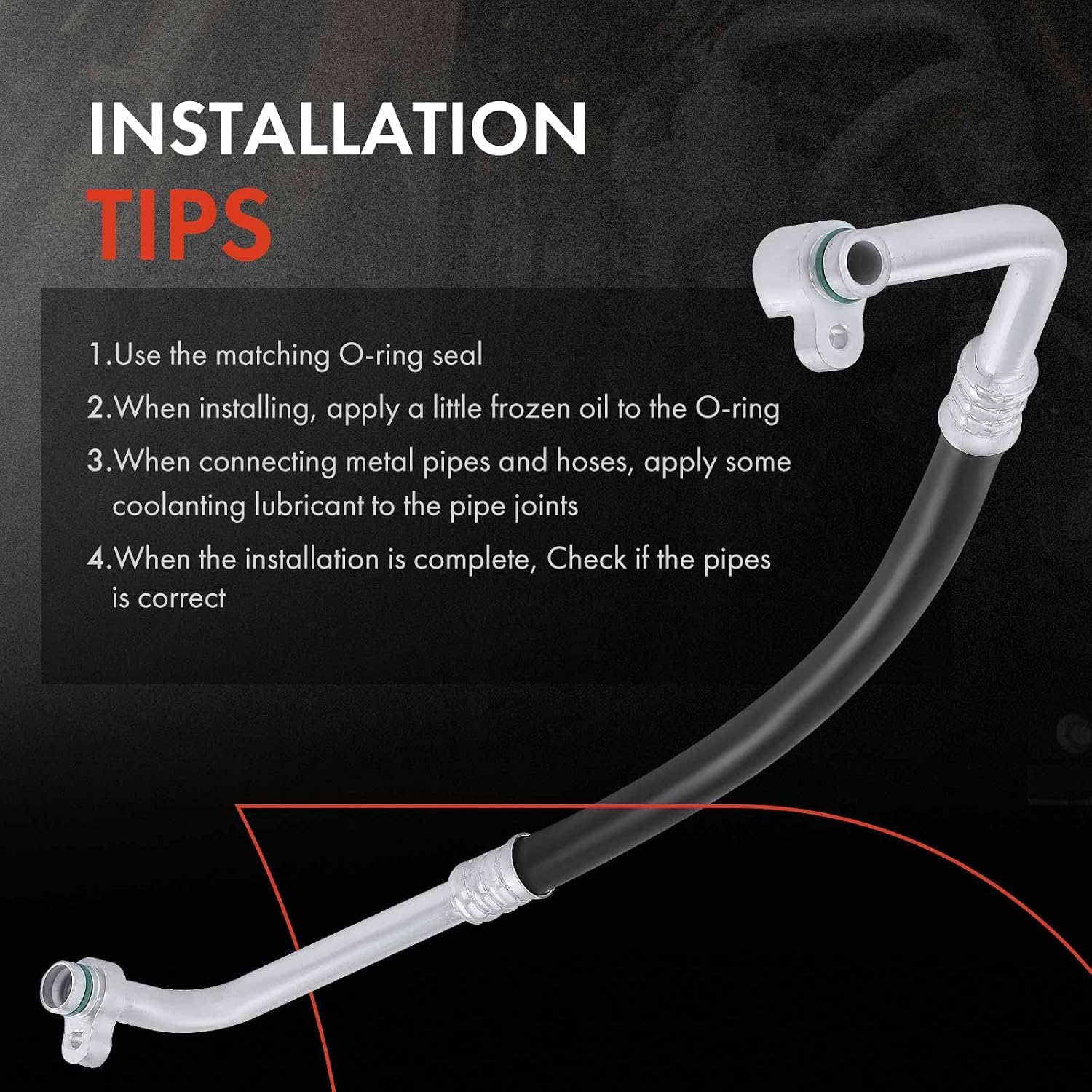 A-Premium A/C Suction Hose Assembly Compatible with Mazda 6, 2009 2010 2011 2012 2013, 2.5L, Compressor to Evap