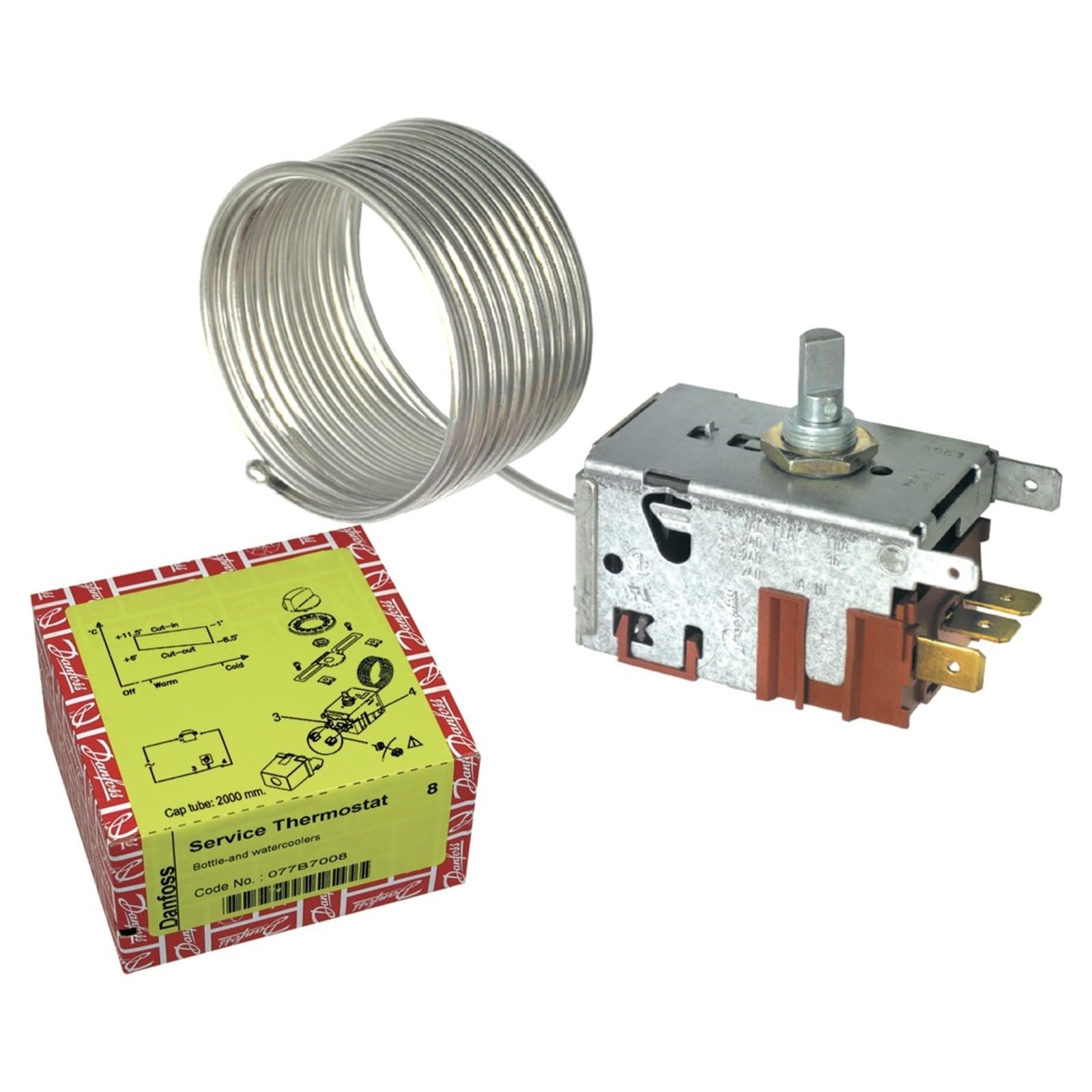 LUTH Premium Profi Parts Termostato compatibile con Danfoss N. 8 077b7008 universale per frigorifero vino refrigeratore bottiglia refrigeratore liquido