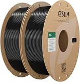 eSUN PLA+ Filament 1.75mm 1KG*2 Bobines pour Imprimante 3D,Noir et Noir - 1