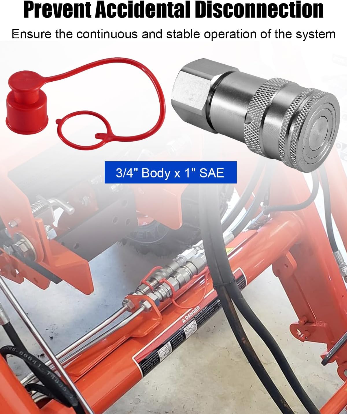 3/4" x 1" SAE Body Flat Face Hydraulic Couplers, ISO 16028 Coupling